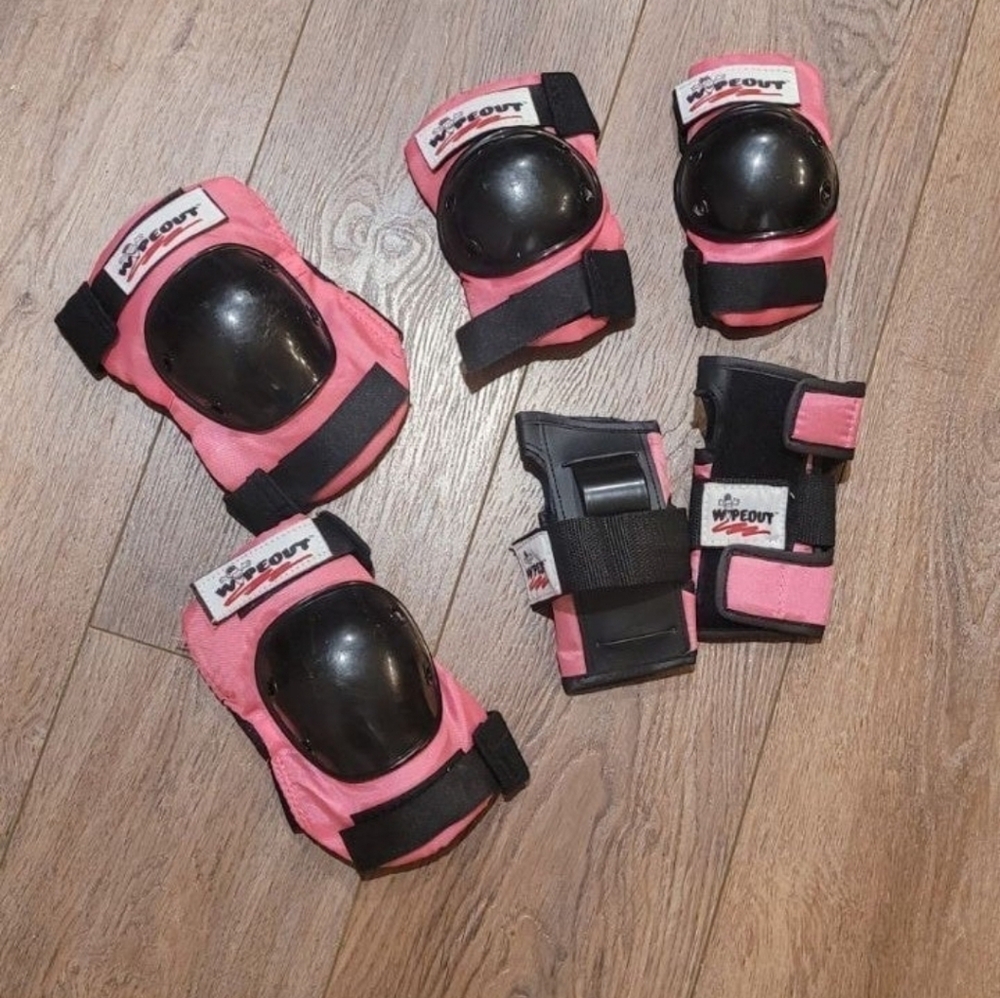 Kids Pink and Black Protective Gear Set